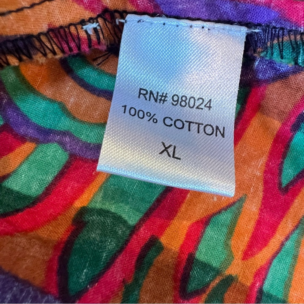 EUC House of Harlow 1960 Nicole‎ Richie Short Ruffle Sleeve print colorful top - Picture 6 of 7